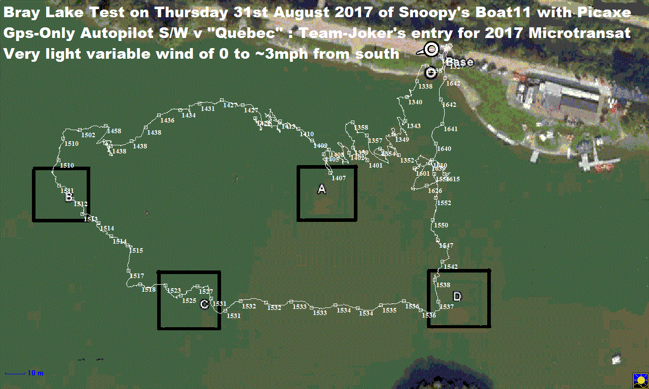 Boat11 with v Quebec Bray Lake Tests on 31 August 2017