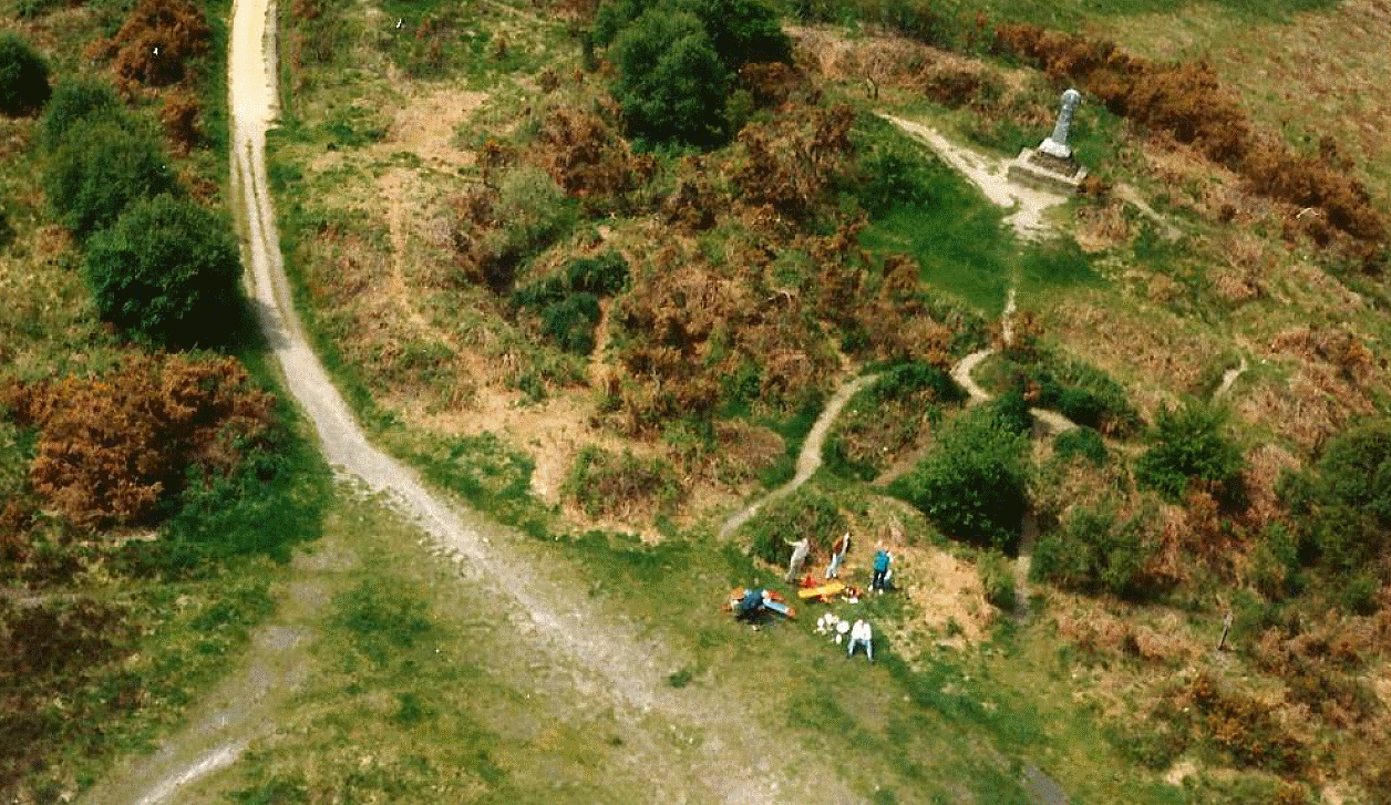 the Monument from the air