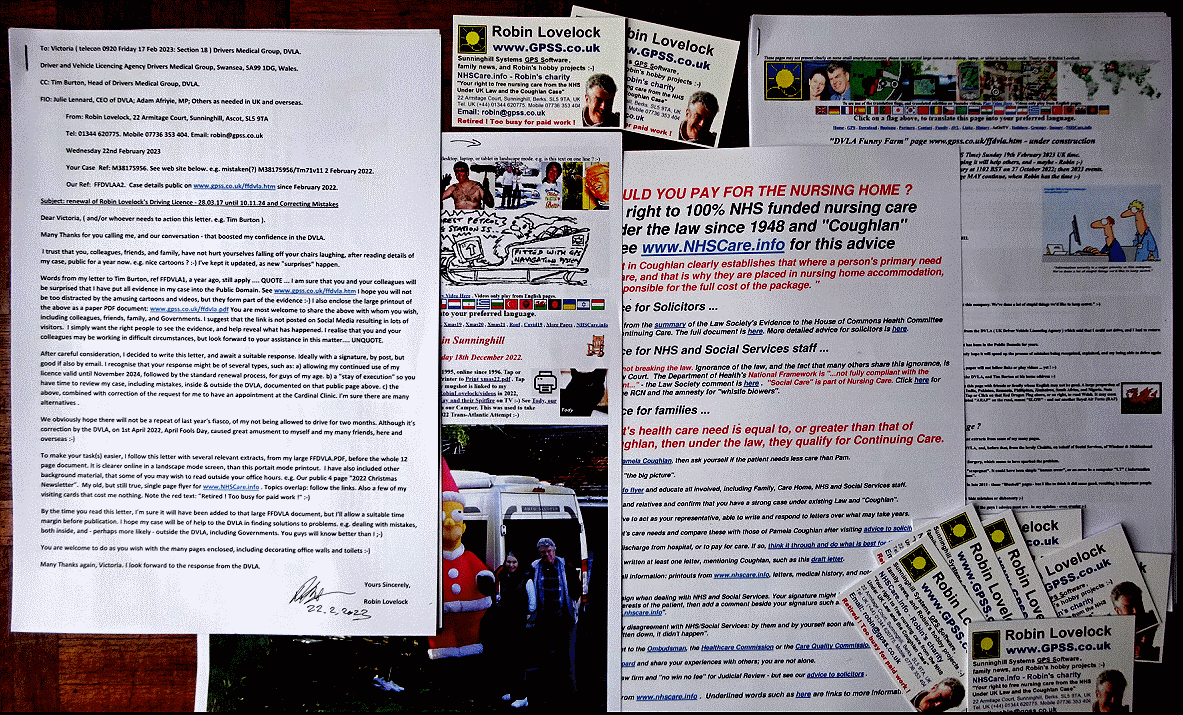 Robin's letter of 22 Feb 2023 with supporting paperwork