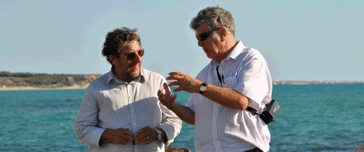 Enrico and Robin discussing melons