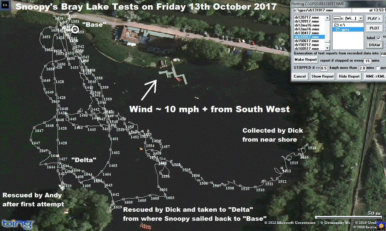 GPS Logger plot of 13th October 2017