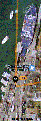 Snoopy with Dick waiting for the Ferry