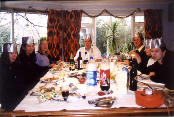 silly xmas picture of Lovelock family