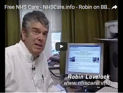 Utube video of Robin and NHSCare.info