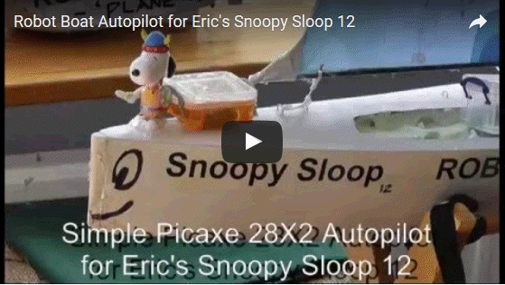 video of Picaxe Robot Boat autopilot