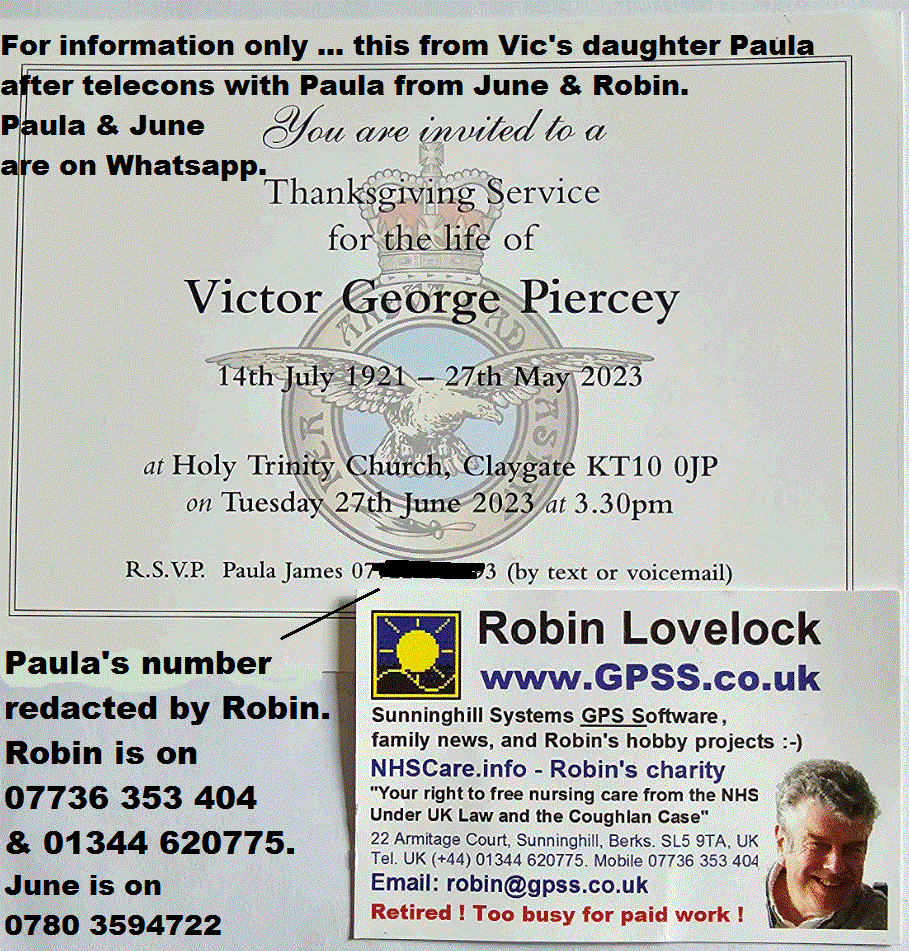 Vic Piercey - Funeral