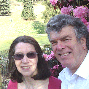 June and Robin on a walk in Virginia Waters