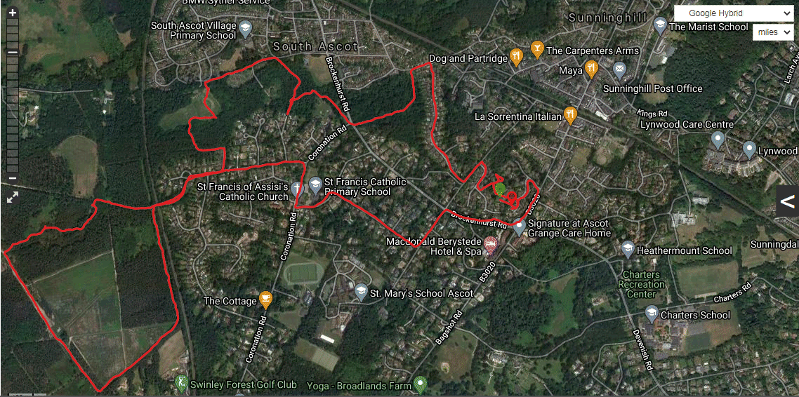 Walk from Armitage Court Sunninghill
